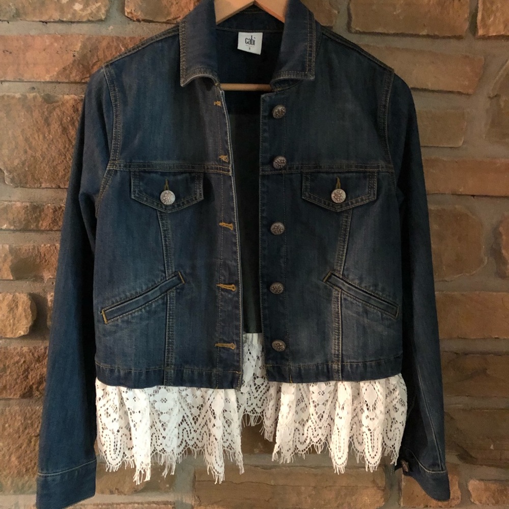 Cabi Jean jacket with lace